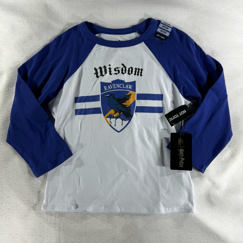 Hot Topic Ravenclaw Wisdom Varsity Long Sleeve Wizarding World Fandom Hogwarts